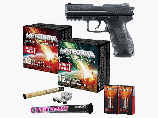 Zestaw fajerwerków z bronią gazową Heckler & Koch P30