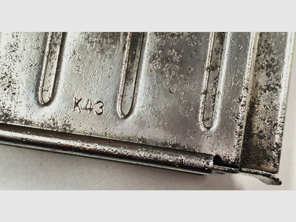 Olympia Büromaschinenwerke A.-G., Erfurt Mainzerhofplatz Seltenes Magazin für Gewehr 43 / Karabiner 43, G43 / K43 "aye"