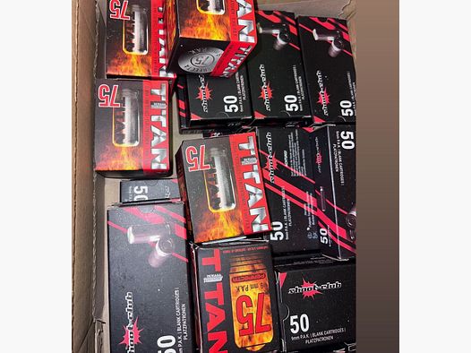 9mm munición de fogueo Pak cartuchos