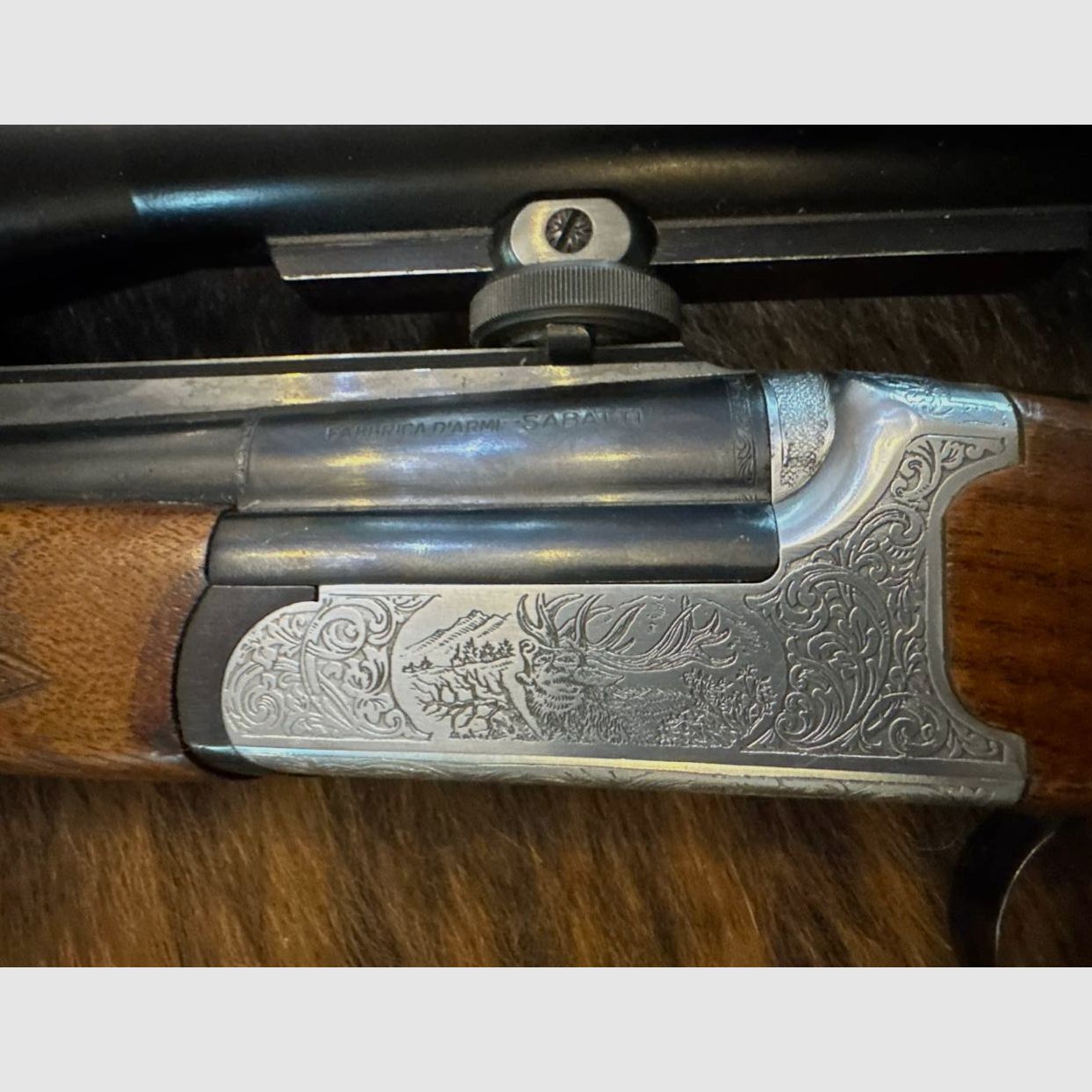 SABATTI SKL 98 DL Einzellader Kipplaufbüchse Kaliber 6,5x57R mit Zieloptik Docter 2,5-10x48, Absehen 4