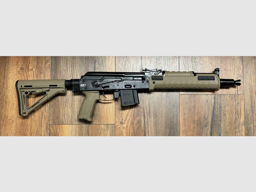 sportlich zugelassen - Saiga MKK 102 Sport - halbautom. Büchse .223Rem Izhmash - mit Schubschaft sportlich zugelassen! - 34,1 cm Lauf - zivile Version - System AK74 AK47 AK-102 - kurze Version der AK-101