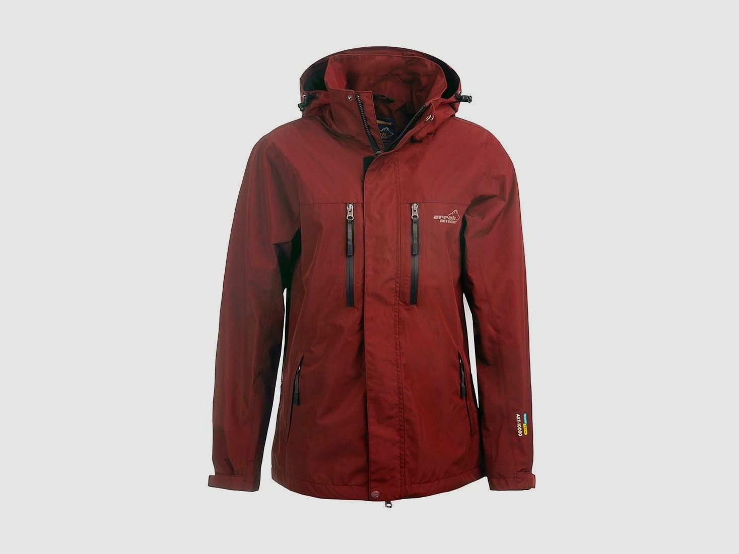 Arrak Outdoor Rain Jacket Men Dark Red - S