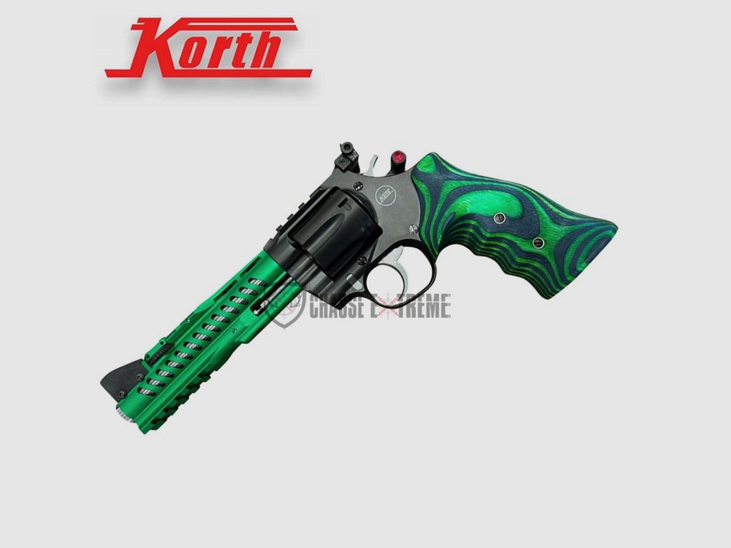 Revolver KORTH Super Sport GTA Zielony 6'' Uchwyt Jim Wilson Czarny&Zielony Kal. 357 Mag z zestawem Performance, zdjęcie 4 z 4