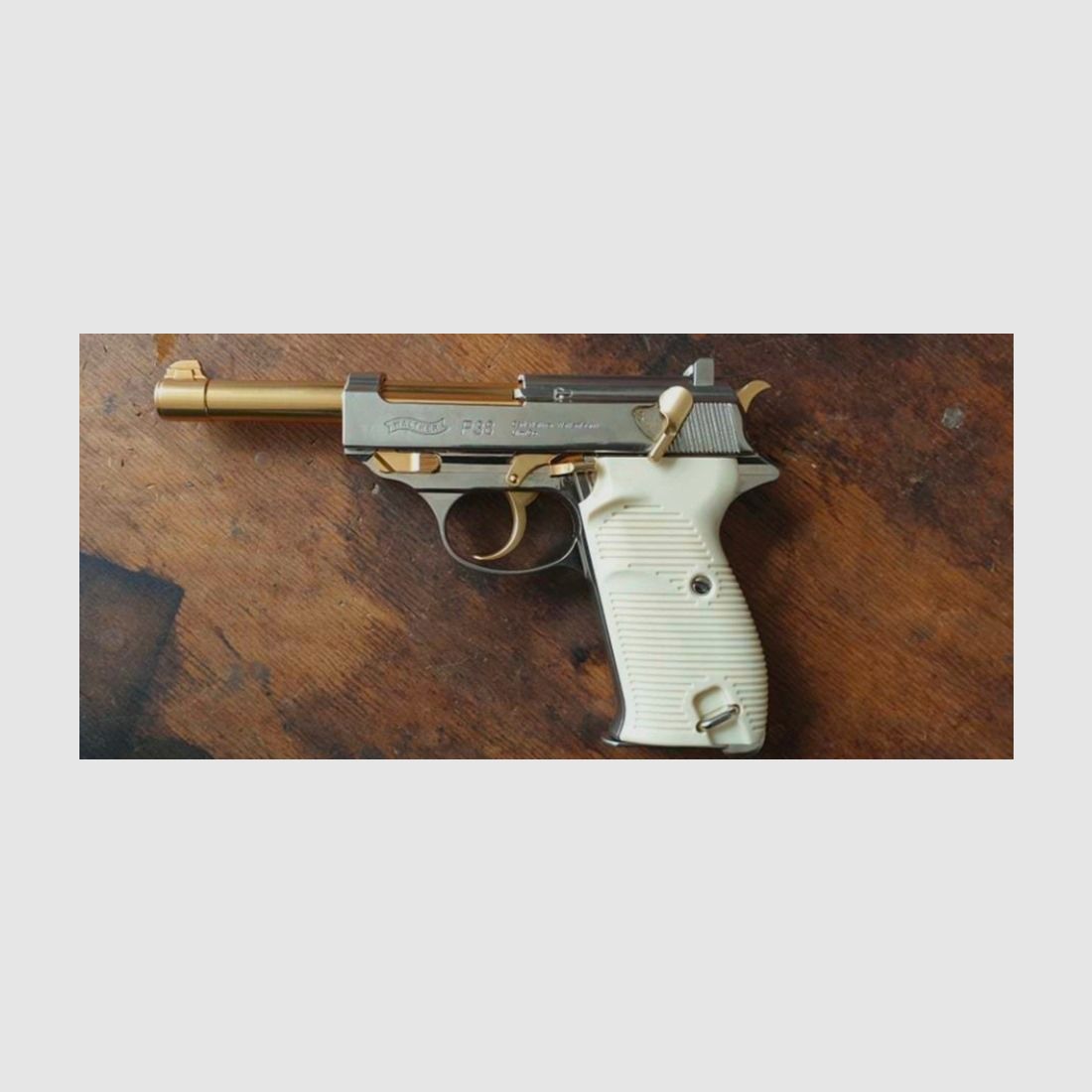 Verkaufe Walther P 38 in Goldoptik mit Gas Blowback