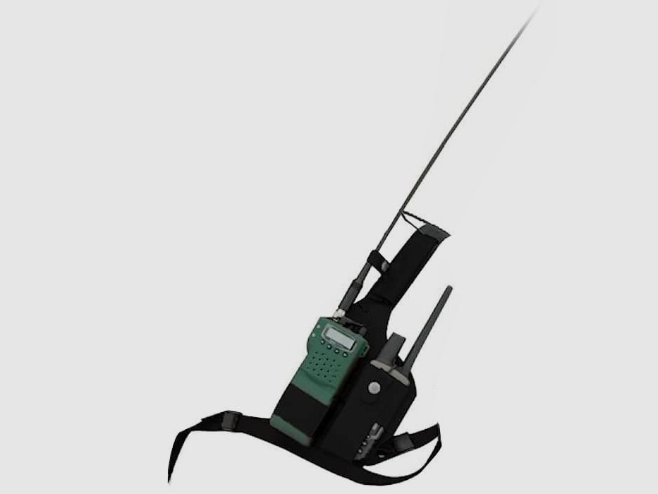 Sangle double Edvardsson pour radio de chasse et GPS, tireurs gauchers