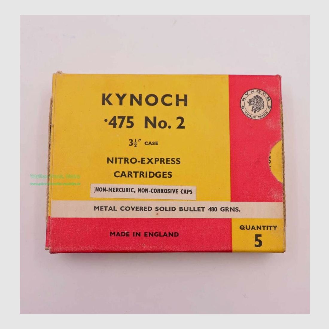 Kynoch, Engeland geweerpatronen .475 No.2-3 1/2''