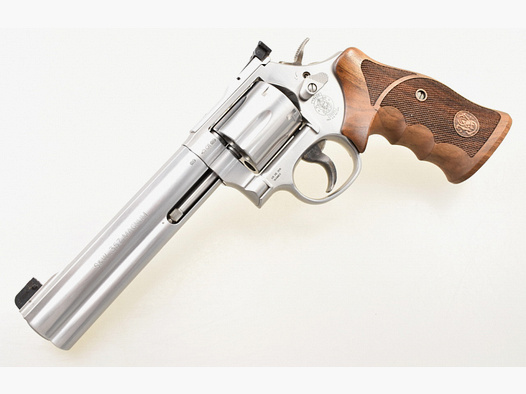 SMITH & WESSON Stainless Revolver Modell 686 DELUXE MATCH MASTER mit 6" Lauf im Kaliber .357 Magnum