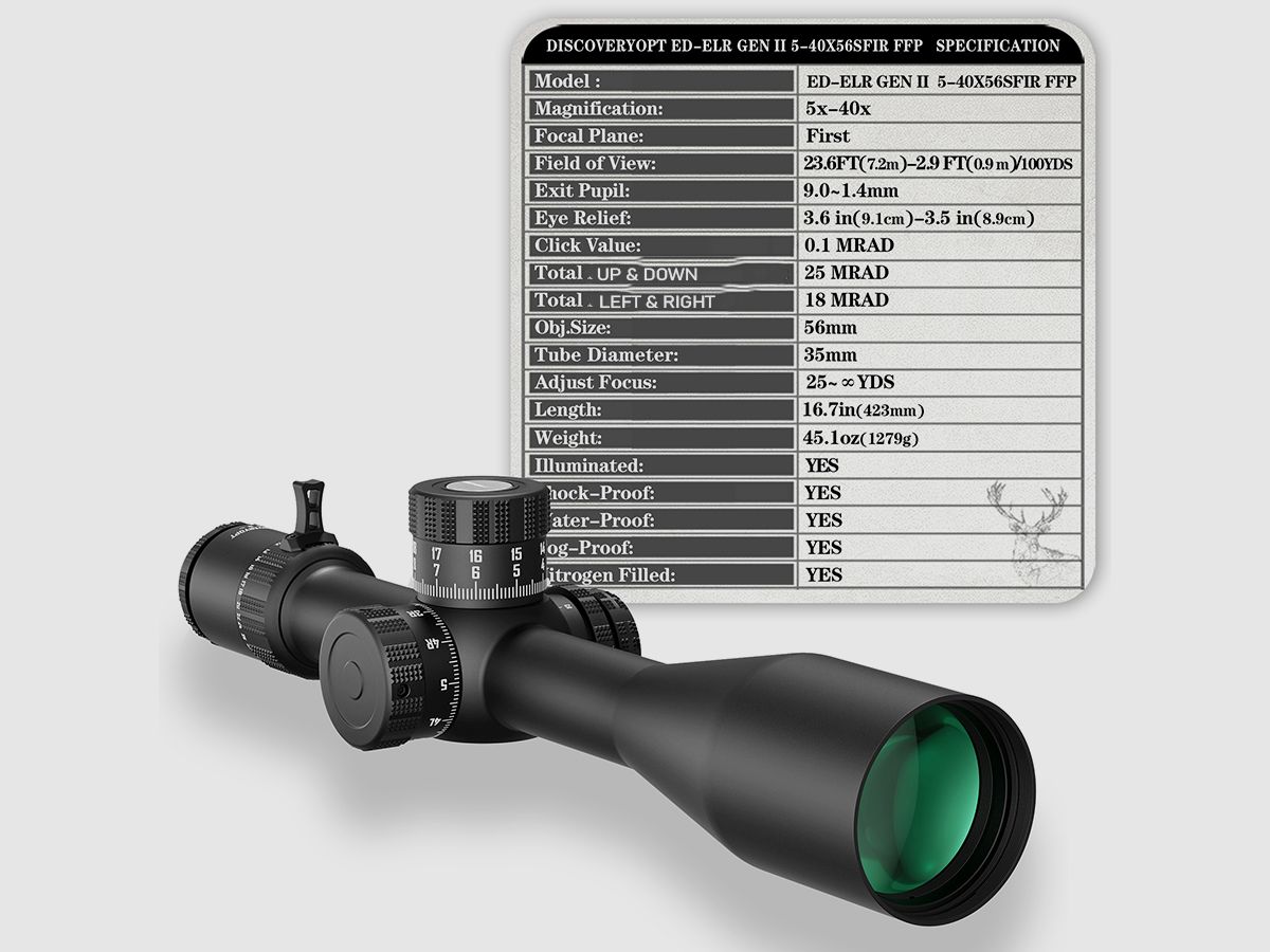 Discovery ED-ELR 5-40x56mm SFIR Gen2 FFP (35mm), image 5 sur 5