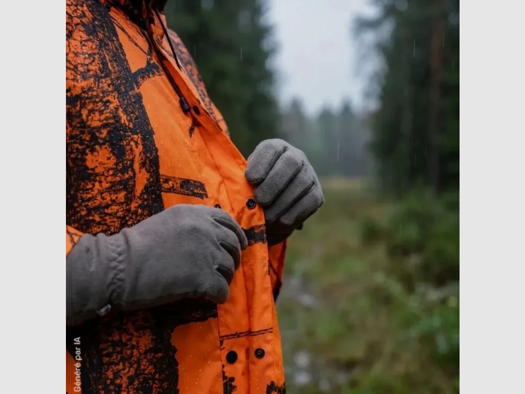 Oranje Camouflage Regenponcho Waterdicht en Winddicht, afbeelding 3 van 5
