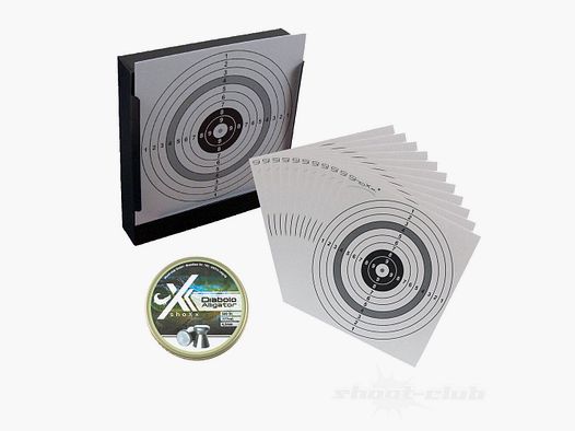 shoXx target box bullet trap + Alligator diabolo + target sheets