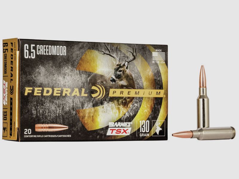 Federal Premium Barnes TSX 6,5mm Creedmoor 130GR HP 20 Patronen