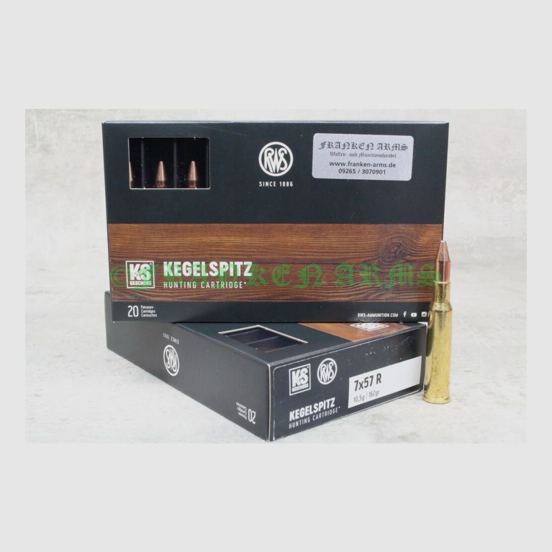 RWS Kegelspitz 7x57R 162gr. 10,5g 20 piezas precios por cantidad