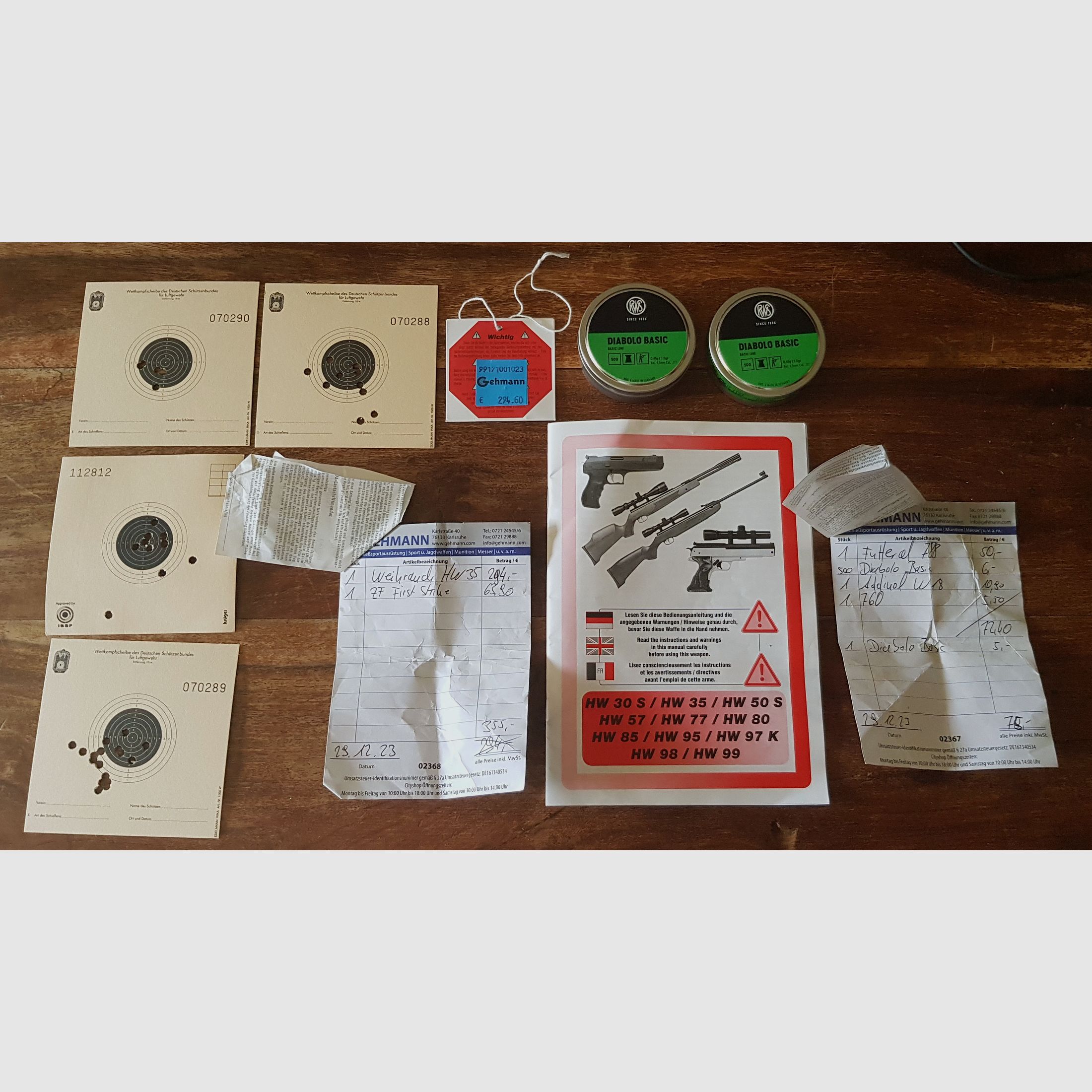 Complete set! Weihrauch HW30 – as good as new – <60 shots – scope 3–9x40 + case + pellets