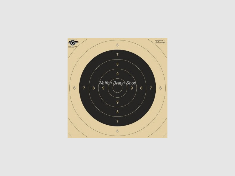 Specchio per pistole 25/50 m, scatola originale per bersagli, per bersaglio 100/4BDMP, numerato in modo continuo