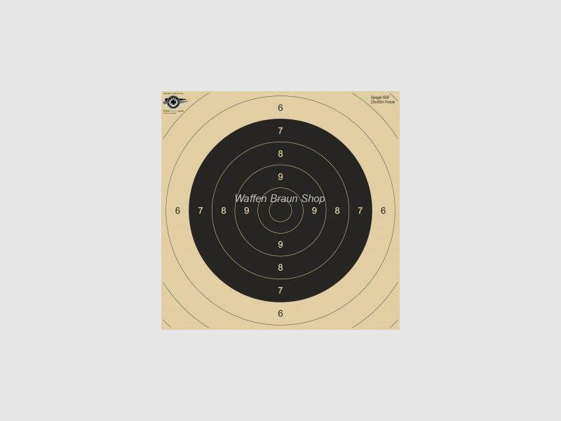 Pistolen-Spiegel 25/50 m, original Schießscheibenkarton, für Scheibe 100/4BDMP, fortlaufend nummerie
