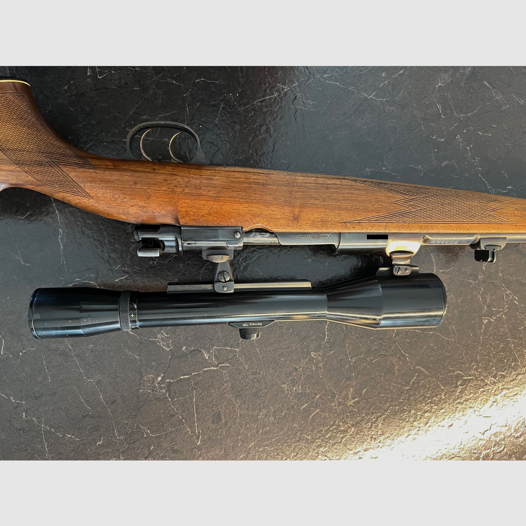 Akah 98er System Cal 7x57 Stecher mit Glas Hubertus 6x42 (Schwenkmontage)