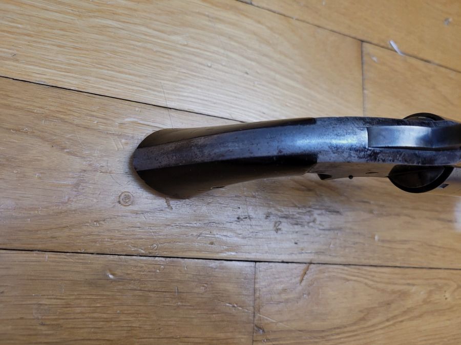 Mythique revolver Smith & Wesson N°2 – Old Model Army 1860 de 1869 – 32SWL annulaire en 5 pouces – Ouverture Tip-Up – Mécanique et canon parfait – Bronzage d&rsquo;origine à 60% – Mono matricule – Icône de l&rsquo;histoire des armes US – TBE, image 10 sur 23