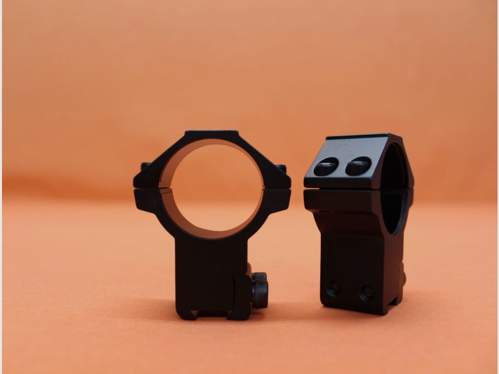 UTG - Leapers UTG Accushot mounting rings 30mm high (RGPM-30H4) aluminum black matte for 11-13mm rail BH=21mm