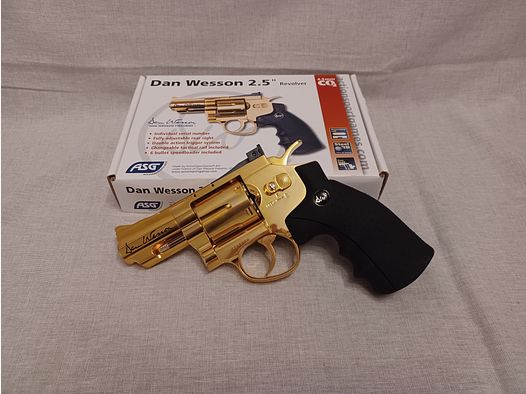 Dan Wesson 2,5" gold / 4,5 mm BB / CO2 / Revolver / OVP (113)
