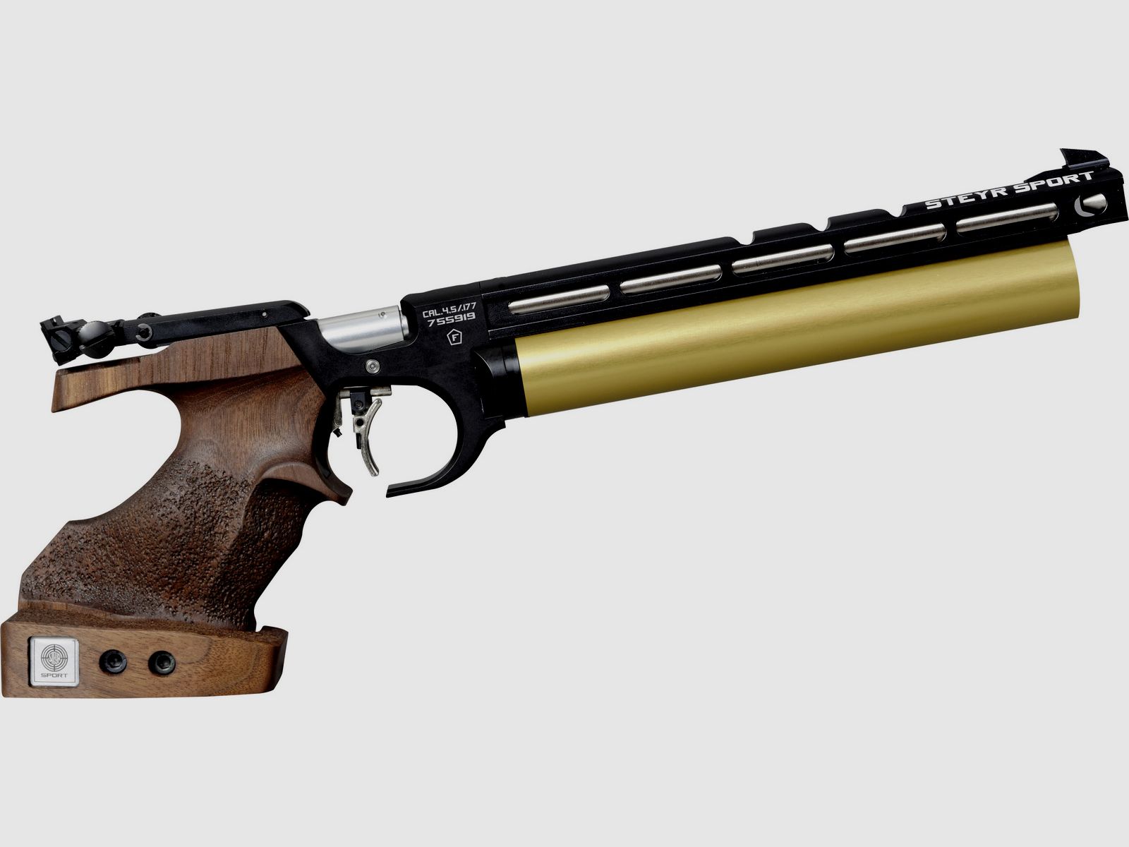 Steyr Mod. EVO 10 schwarz, Kartusche gold