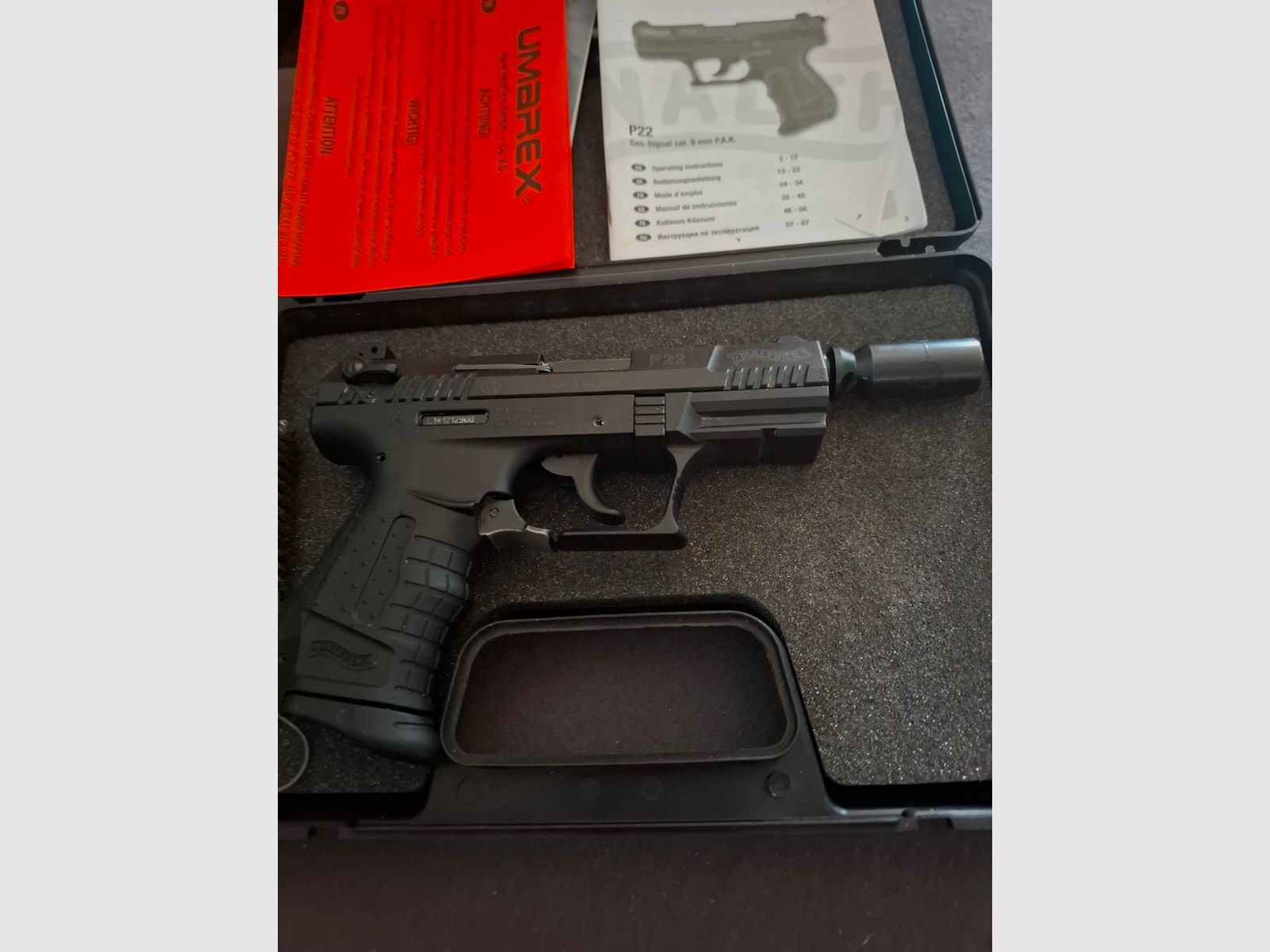 Walther P22 9mm P.A.K. PTB 778