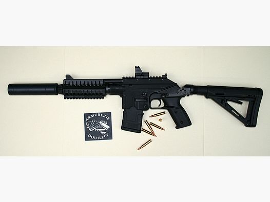 Pack Repetierbüchse KEL-TEC PLR-16 / .223Rem. + PMAG 20 + Schaft MAGPUL MOE + Schalldämpfer SAI M80K + Rotpunktvisier SIGHTMARK Minishot M1 V2