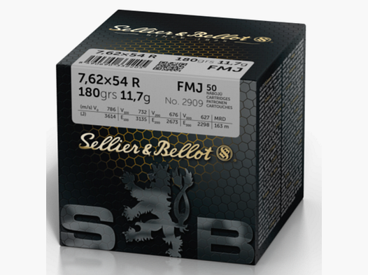 7.62x54R S&B FMJ 180gr VE50