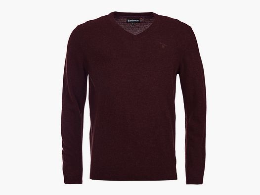 BARBOUR Essential Lambswool V Ausschnitt Merlot
