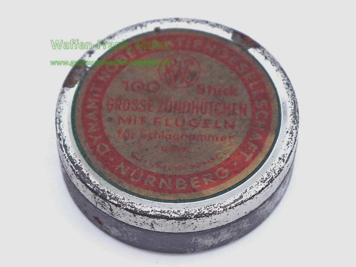RWS (Dynamit AG) Nürnberg Original Zündhütchen-Blechdose