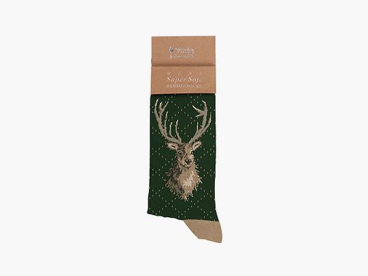 Wrendale Herren - Socken "Portrait of a stag" mit Hirsch