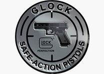 Glock Escudo de aluminio "SAFE ACTION PISTOLS" – Ø 30 cm