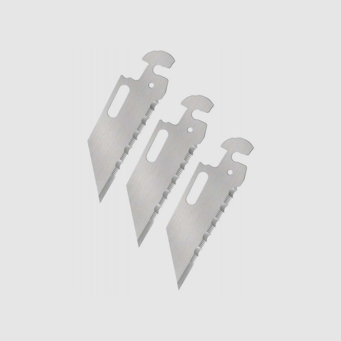 Cold Steel Click-N-Cut Folder Ersatzklingen, Standard, Gezahnt, 3er Pack
