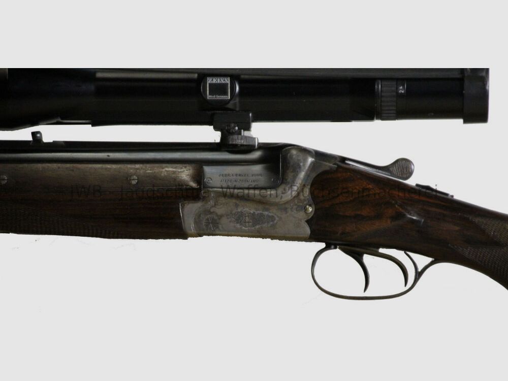 Merkel double-barreled rifle with Zeiss Diavari 2.5 - 10 x 48 7x65R; 16/70