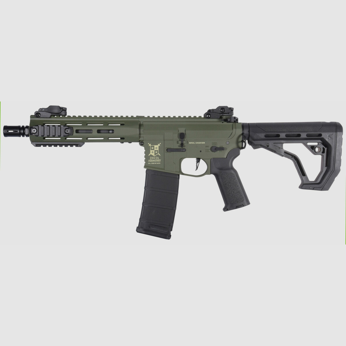 M4 AR15 M-LOK 8 Zoll CHARLIE EAGLE ETU Oliv S-AEG Airsoft Gewehr Frei ab 18 Jahren | Delta Armory