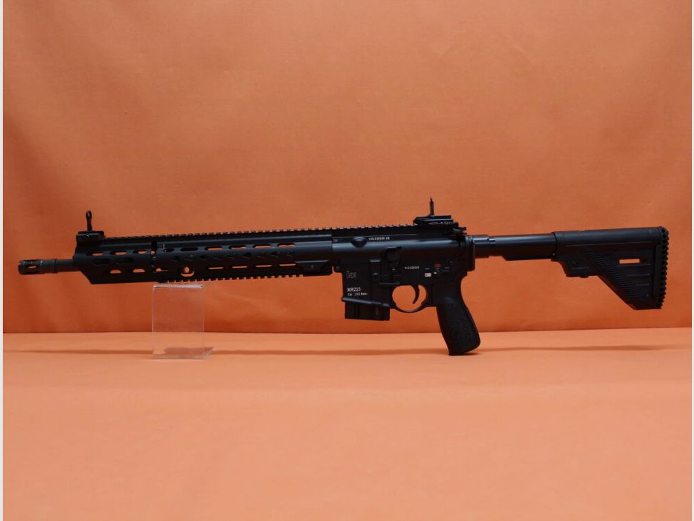 Heckler&Koch Ha.Büchse .223Rem Heckler&Koch/H&K MR223 A3 16,5" Lauf Schwarz HKey L, Gas-Piston-System AR-15/HK416