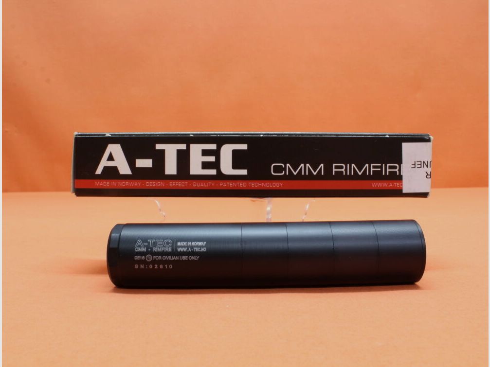 Silenciador A-TEC .22 A-TEC CMM Rimfire 1/2-28 (CMM4221228) con rosca interna