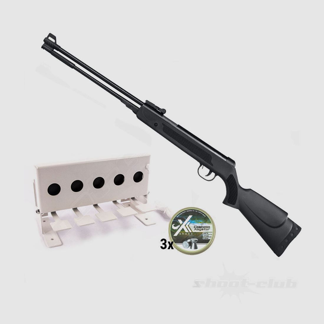 German Sport Gun GSG WF600P LG Underlever 4.5mm Diabolo Biathlon Set