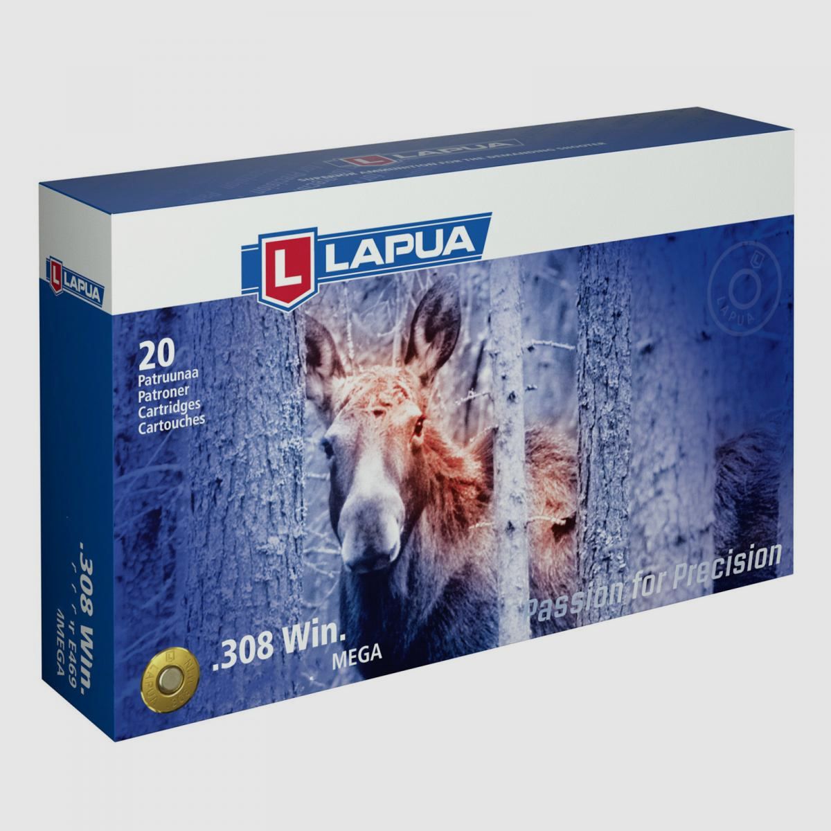 Lapua .308 Win. 185GR Mega 20 Patronen