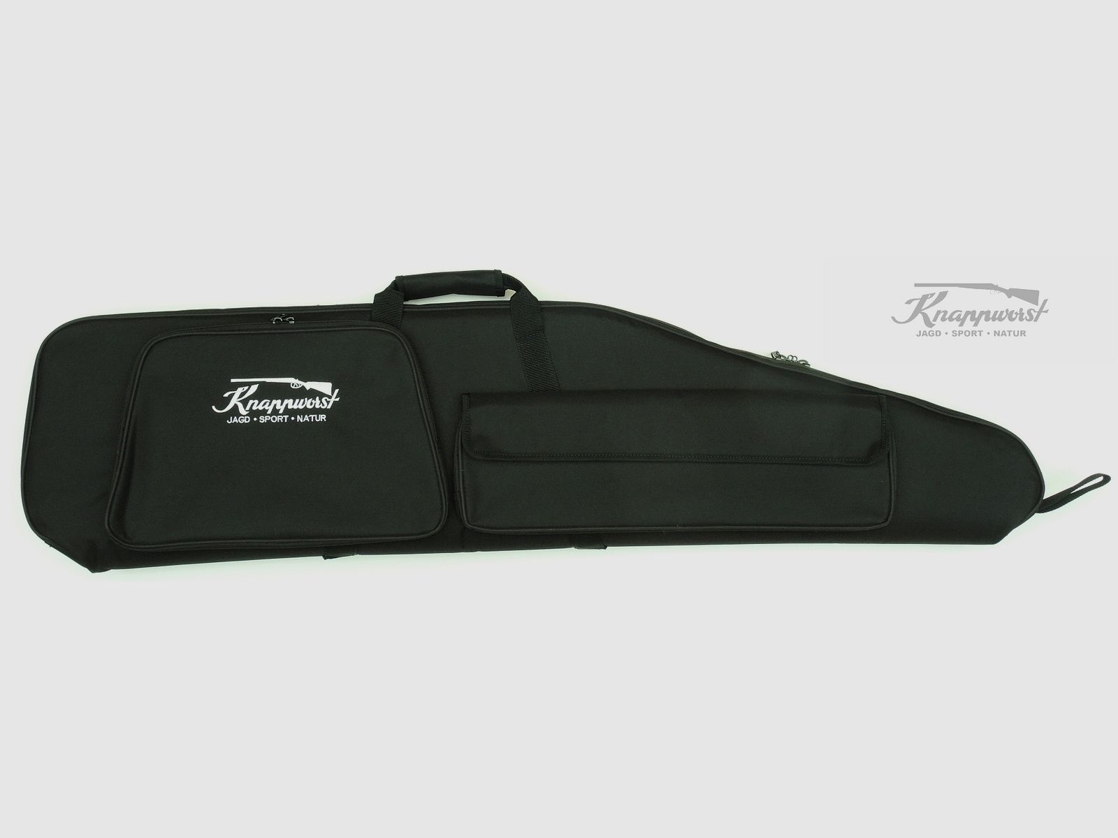 Knappworst Gewehrfutteral Schwarz, mit 2 Taschen 122cm