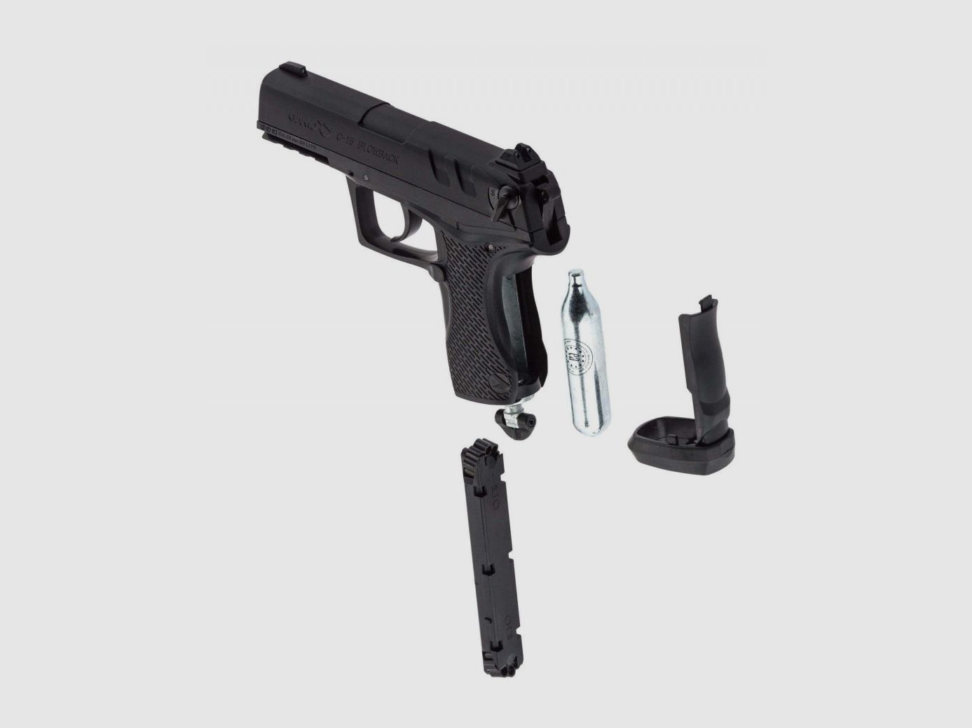 Pistolet CO2 C-15 BLOWBACK - Calibre 4,5, image 3 sur 3