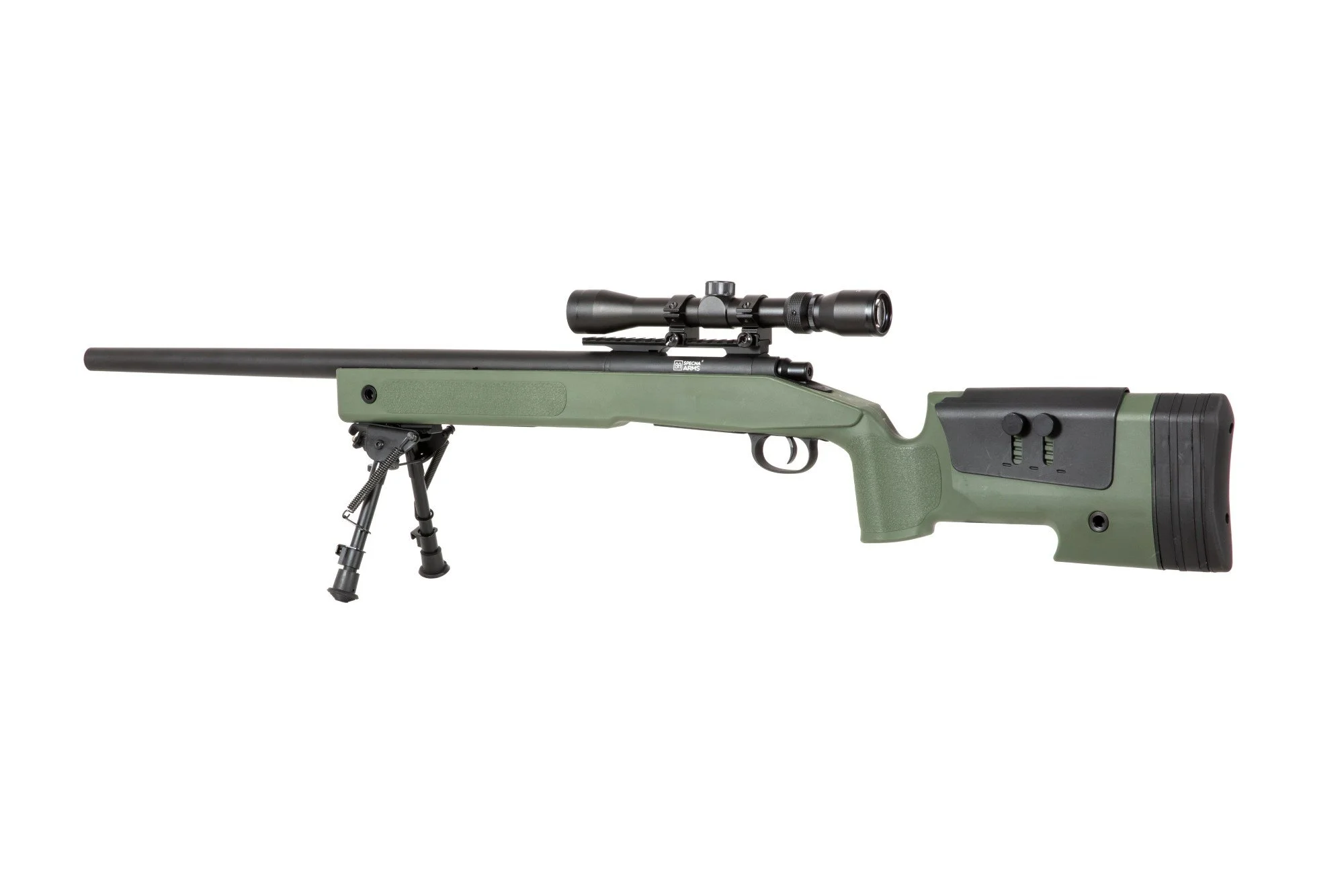 Karabin wyborowy ASG SPECNA ARMS SA-S02 CORE High Velocity z lunetą i dwójnogiem - oliwkowa, zdjęcie 12 z 24