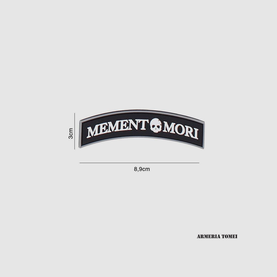 PATCH – 3D PVC MEMENTO MORI (TAB) BLACK #4095