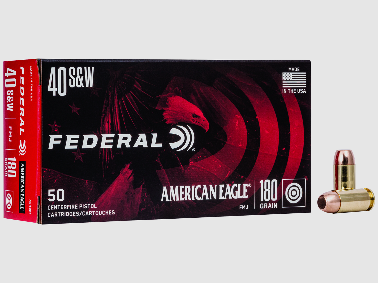 Federal Pistol Ammunition American Eagle .40 S&W 11.7g Full Metal Jacket