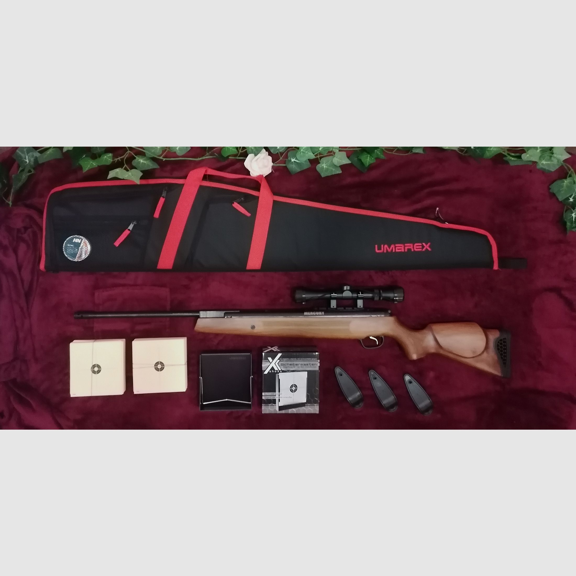 Air rifle set completely new and in original packaging Mercury Air 135 SP