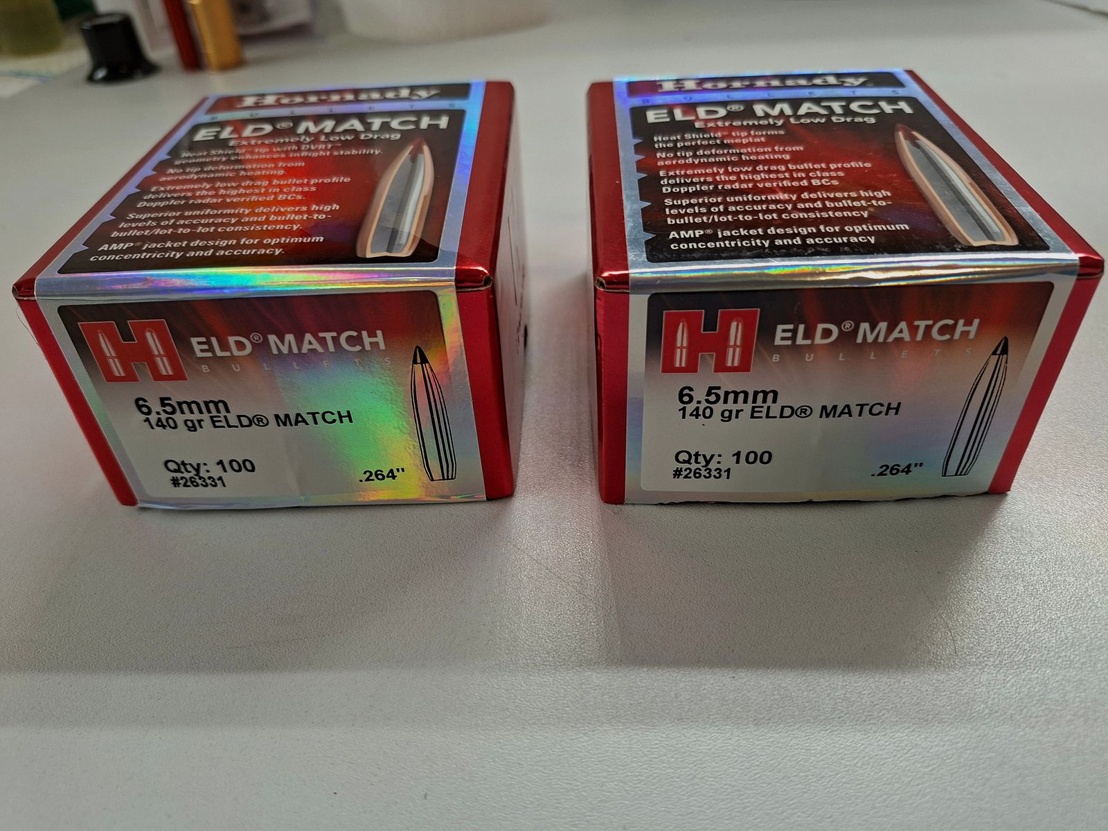 148 Stck. Hornady #26331   6.5 Creedmoor 140gr. ELD Match Geschosse