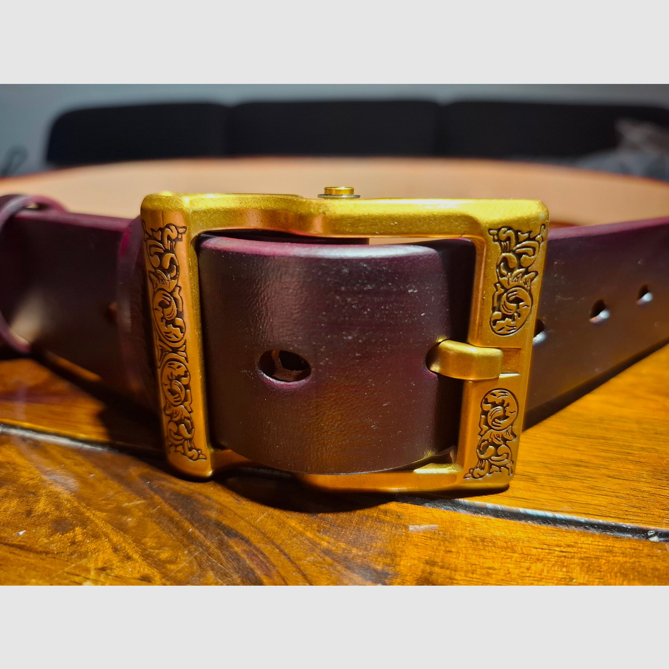 Handcrafted leather belt