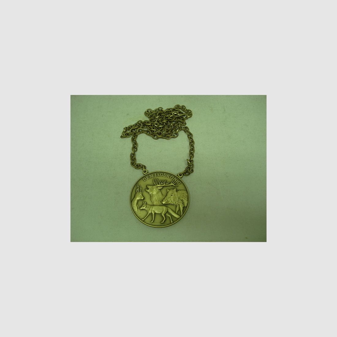 Jagdmed. Hochwild-bronze - 60 mm, Ring und Öse
