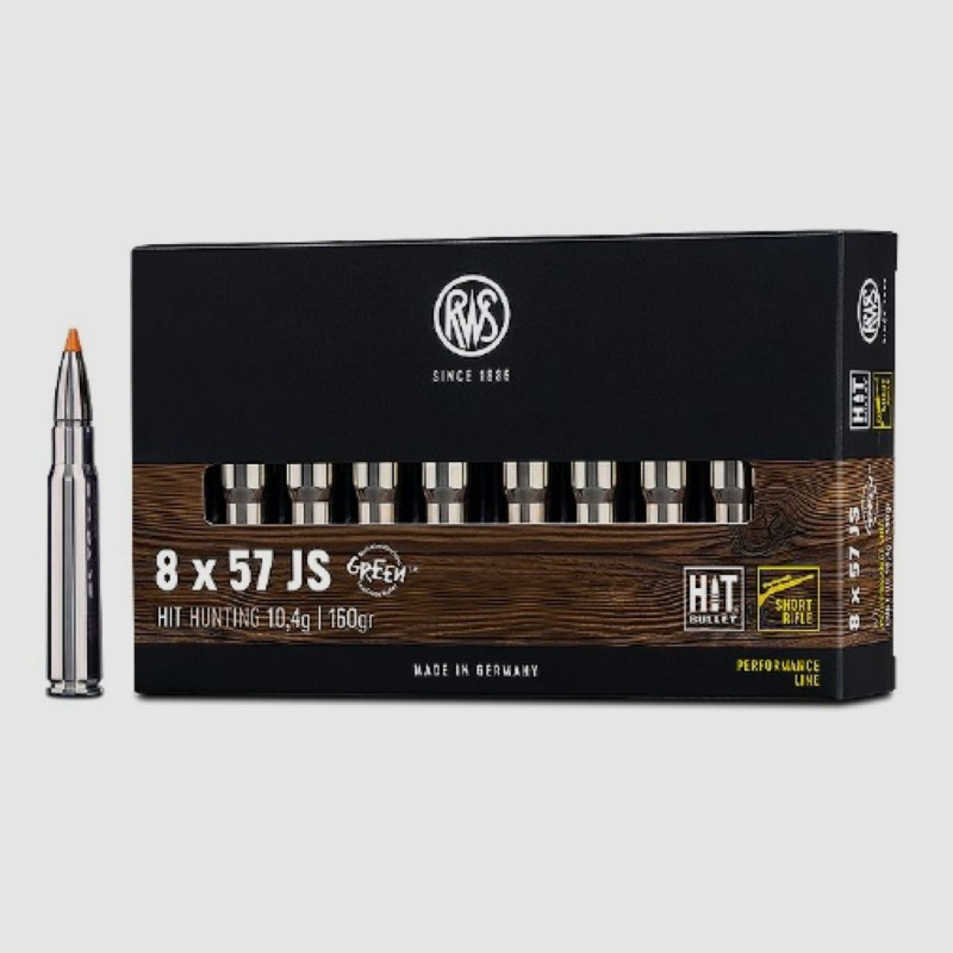 8×57 JS Kurzgewehr HIT 10,4g / 160grs
