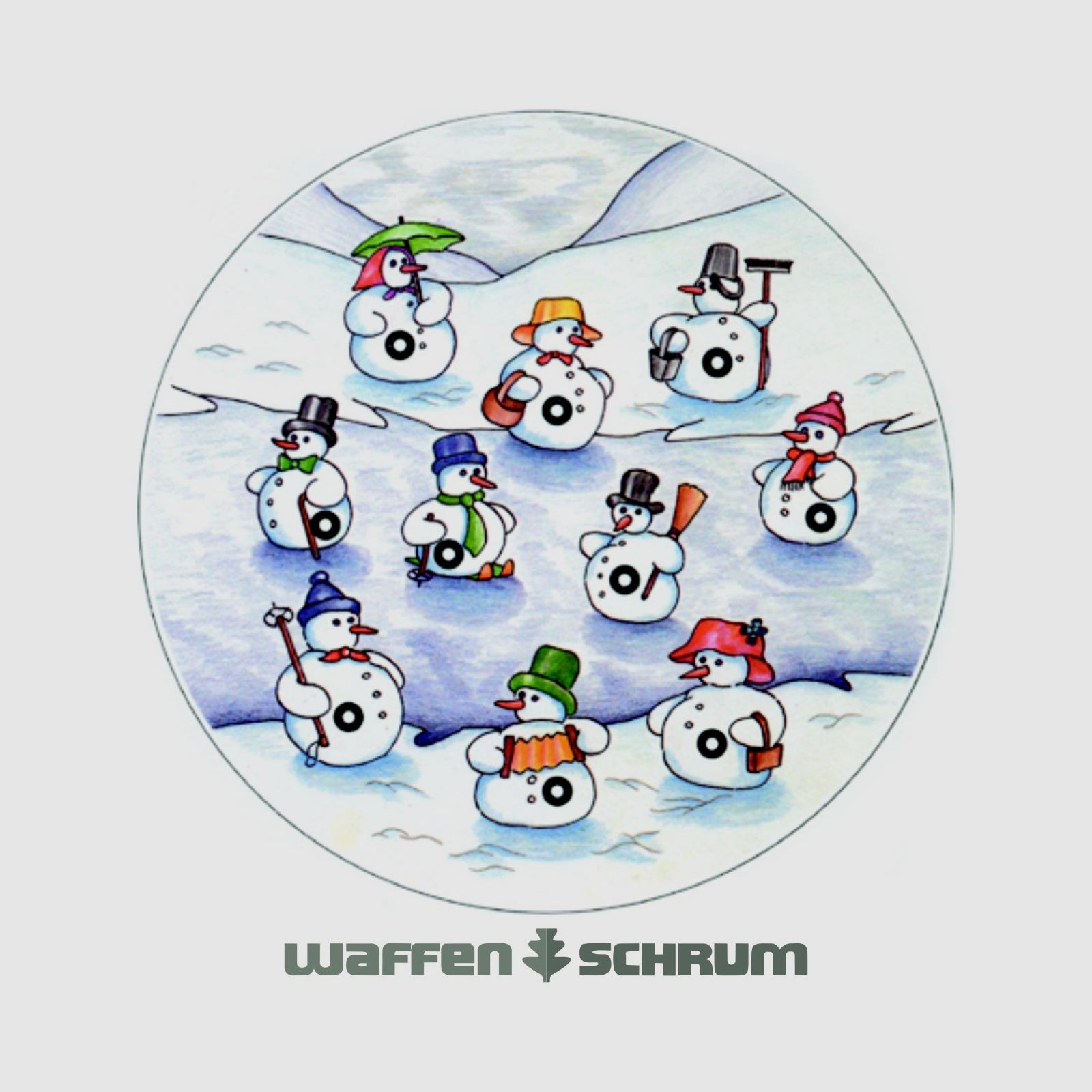 Braun Network Weihnachtsscheibe Schneemann Format: 14x14
