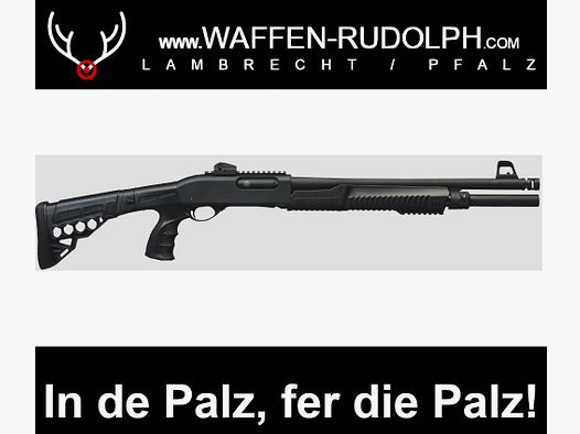 Huglu Victor Tactical Vorderschaftrepetierflinte Kaliber 12/76 *EWB Pflicht ABSOLUTER KNALLER bei WAFFEN RUDOLPH, top Flinte für schmales Geld